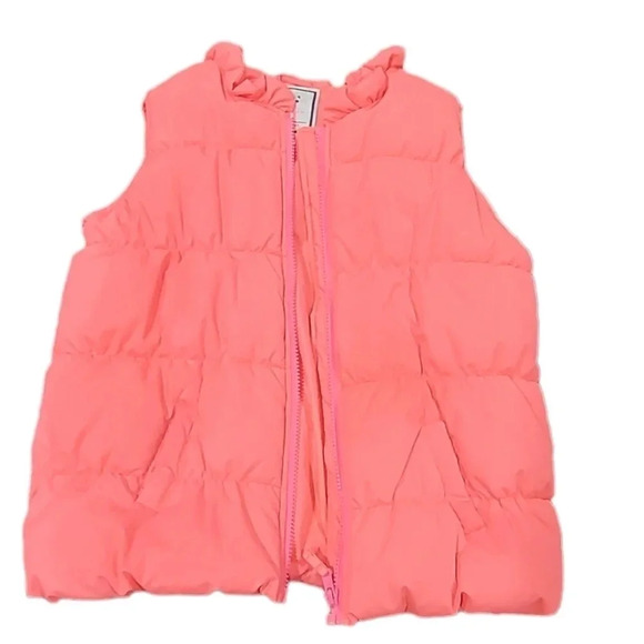 Gymboree Girls Coral Puffer Vest - Picture 1 of 6